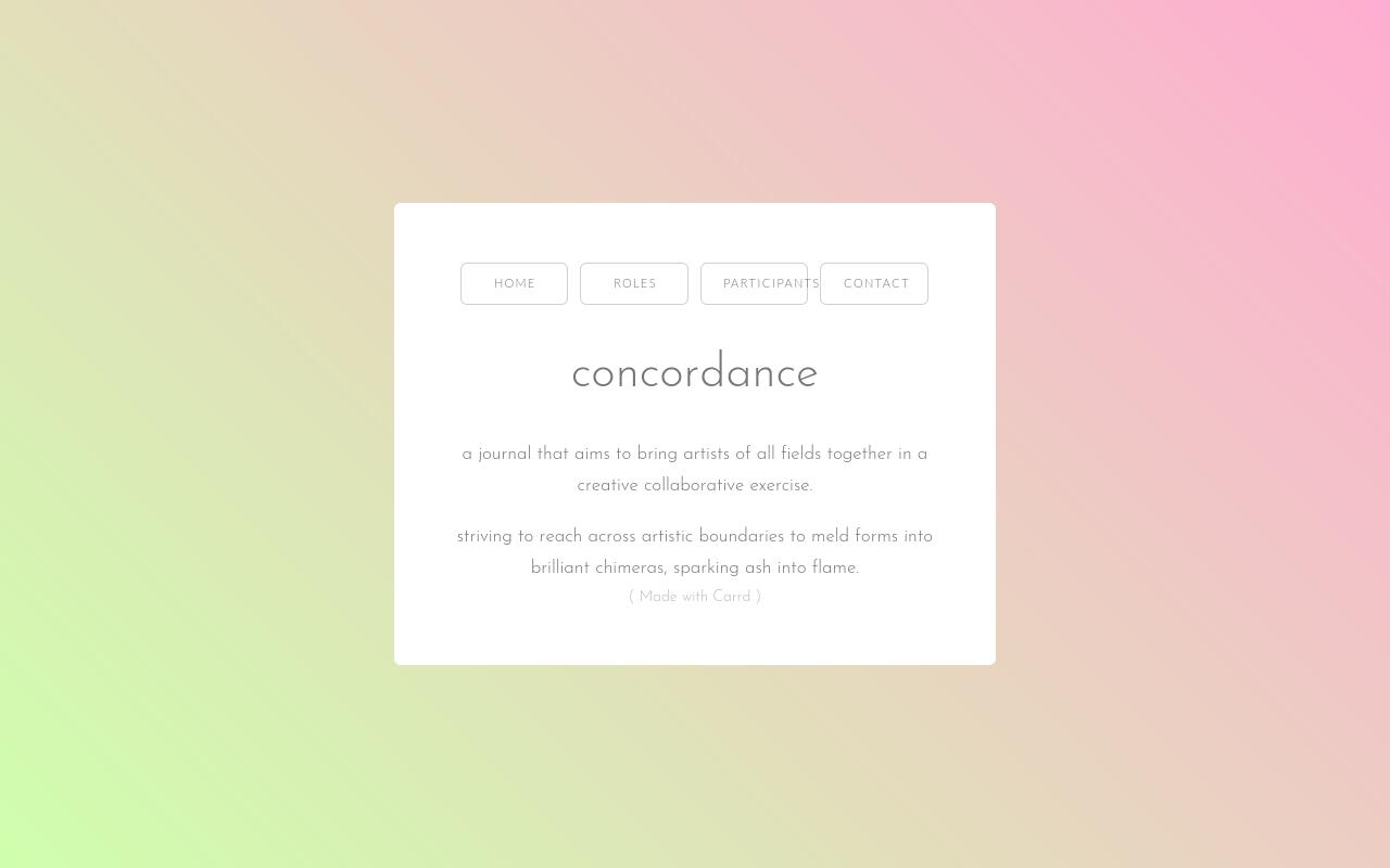 Carrd profile picture for @concordance